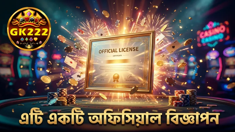 GK222-এর অফিসিয়াল লাইসেন্স বিশ্বস্ততার প্রমাণ।