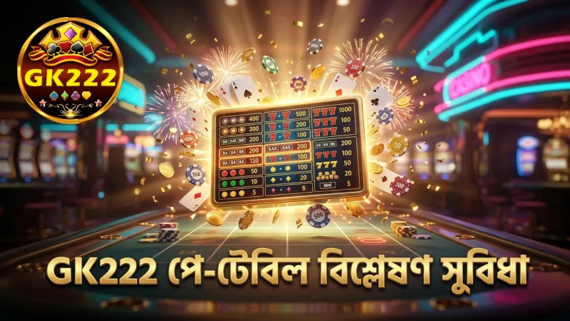 GK222 পে-টেবিল বিশ্লেষণ করে জেতার সম্ভাবনা উন্নত করে।
